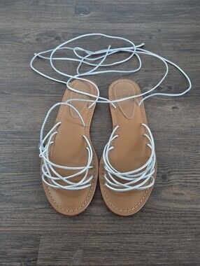 NWOT PORTE & PAIRE Metallic leather sandals EU37